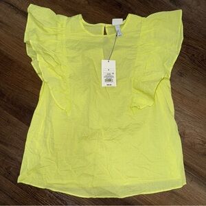 NWT Target A New Day Chartreuse Cotton Top